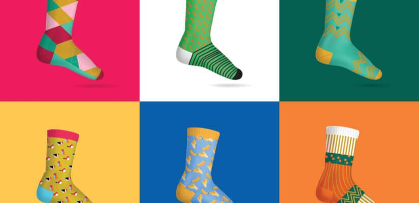 bedruckte socken